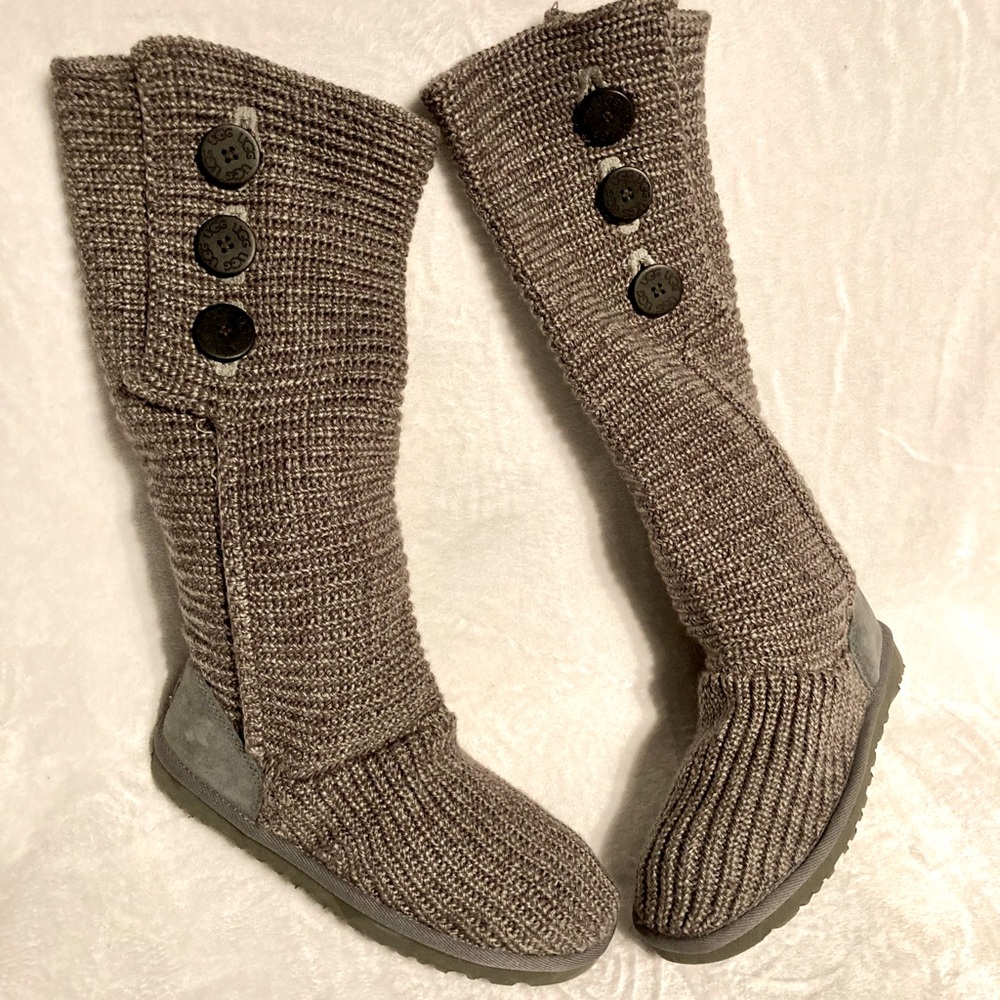 UGG Australia | Cardi Knit Boots in Gray | Size 10 LikeNew Condition